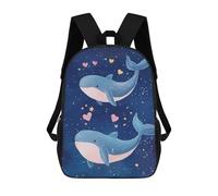 sinyumoney Mochilas Para Niños Whale Love Starry Night Mochila Escolar Para Niños Mochila De Viaje Mochila Escolar Para Estudiantes Bolsa Para Libros Y Material Escolar Mochilas Escolares 17inch