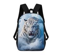 sinyumoney Mochilas Para Niños White Tiger in Ice Mochila Escolar Impresa En 3D Mochila De Moda Mochilas Escolares De Viaje Para La Escuela O Viajes 17inch