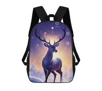 sinyumoney Mochilas Para Niños Winter Deer Majesty Mochila Escolar Impresa En 3D Para Niños Mochilas De Viaje De Moda Para Niños Estudiantes Escolares 17inch