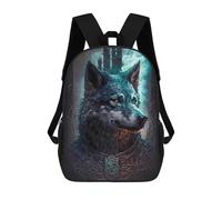 sinyumoney Mochilas Para Niños Wolf Enchanted World Mochila Escolar Impresa En 3D Para Niños Mochilas De Viaje De Moda Para Niños Estudiantes Escolares 17inch
