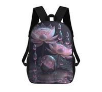 sinyumoney Mochilas Pink Lotus Flowers Mochila Escolar Para Niños Mochila Escolar Impresa En 3D Para Niños Estudiantes De Primaria Y Secundaria 17inch