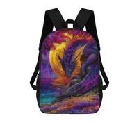sinyumoney Mochilas Purple Dragon by The Sea Mochila Escolar Para Niños Mochila Escolar Impresa En 3D Para Niños Estudiantes De Primaria Y Secundaria 17inch