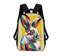 sinyumoney Mochilas Rabbit Wpap Pop Art Mochila Escolar Para Niños Mochila Escolar Impresa En 3D Para Niños Estudiantes De Primaria Y Secundaria 17inch