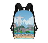 sinyumoney Mochilas Rio DeJaneiro Travel Print Mochila Escolar Para Niños Mochila Escolar Impresa En 3D Para Niños Estudiantes De Primaria Y Secundaria 17inch