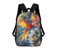 sinyumoney Mochilas Scarlet Macaw Watercolor Mochila Escolar Para Niños Mochila Escolar Impresa En 3D Para Niños Estudiantes De Primaria Y Secundaria 17inch