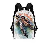 sinyumoney Mochilas Sea Turtle Watercolor Art Mochila Escolar Para Niños Mochila Escolar Impresa En 3D Para Niños Estudiantes De Primaria Y Secundaria 17inch