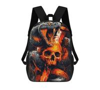 sinyumoney Mochilas Snake Skull Sword Mochila Escolar Para Niños Mochila Escolar Impresa En 3D Para Niños Estudiantes De Primaria Y Secundaria 17inch