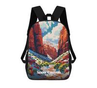 sinyumoney Mochilas Snow Canyon State Park Illustration Mochila Escolar Para Niños Mochila Escolar Impresa En 3D Para Niños Estudiantes De Primaria Y Secundaria 17inch