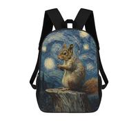 sinyumoney Mochilas Squirrel Under Starry Night Mochila Escolar Para Niños Mochila Escolar Impresa En 3D Para Niños Estudiantes De Primaria Y Secundaria 17inch