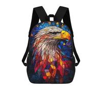 sinyumoney Mochilas Stained Glass Eagle Mochila Escolar Para Niños Mochila Escolar Impresa En 3D Para Niños Estudiantes De Primaria Y Secundaria 17inch