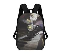 sinyumoney Mochilas Steam Train Piano Keys Mochila Escolar Para Niños Mochila Escolar Impresa En 3D Para Niños Estudiantes De Primaria Y Secundaria 17inch