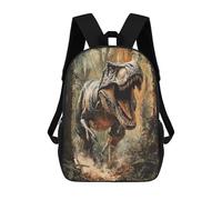sinyumoney Mochilas T-Rex in The Jungle Mochila Escolar Para Niños Mochila Escolar Impresa En 3D Para Niños Estudiantes De Primaria Y Secundaria 17inch
