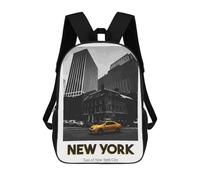 sinyumoney Mochilas Taxi of New York City Mochila Escolar Para Niños Mochila Escolar Impresa En 3D Para Niños Estudiantes De Primaria Y Secundaria 17inch