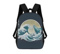 sinyumoney Mochilas The Great Whale Mochila Escolar Para Niños Mochila Escolar Impresa En 3D Para Niños Estudiantes De Primaria Y Secundaria 17inch