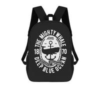 sinyumoney Mochilas The Mighty Whale Mochila Escolar Para Niños Mochila Escolar Impresa En 3D Para Niños Estudiantes De Primaria Y Secundaria 17inch