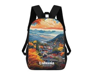 sinyumoney Mochilas Ushuaia, Argentina, Scenic Landscape Art Mochila Escolar Para Niños Mochila Escolar Impresa En 3D Para Niños Estudiantes De Primaria Y Secundaria 17inch