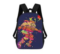 sinyumoney Mochilas Vibrant Astronaut Artwork -8 Mochila Escolar Para Niños Mochila Escolar Impresa En 3D Para Niños Estudiantes De Primaria Y Secundaria 17inch