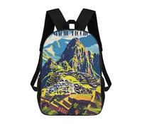 sinyumoney Mochilas Vibrant Machu Picchu Mochila Escolar Para Niños Mochila Escolar Impresa En 3D Para Niños Estudiantes De Primaria Y Secundaria 17inch