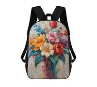 sinyumoney Mochilas Vibrant Symphony of Blooms Mochila Escolar Para Niños Mochila Escolar Impresa En 3D Para Niños Estudiantes De Primaria Y Secundaria 17inch