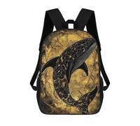 sinyumoney Mochilas Whale Stained Glass Art Mochila Escolar Para Niños Mochila Escolar Impresa En 3D Para Niños Estudiantes De Primaria Y Secundaria 17inch