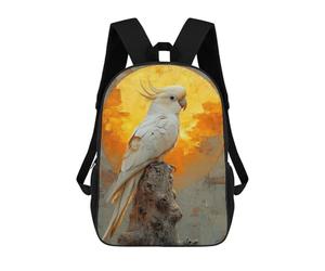 sinyumoney Mochilas White Cockatoo Sunset Mochila Escolar Para Niños Mochila Escolar Impresa En 3D Para Niños Estudiantes De Primaria Y Secundaria 17inch