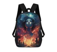 sinyumoney Mochilas Woman in The City Mochila Escolar Para Niños Mochila Escolar Impresa En 3D Para Niños Estudiantes De Primaria Y Secundaria 17inch