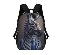 sinyumoney Mochilas Zebra in Suit Portrait Mochila Escolar Para Niños Mochila Escolar Impresa En 3D Para Niños Estudiantes De Primaria Y Secundaria 17inch