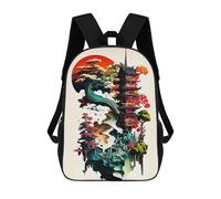 sinyumoney Modern Art of Japanese Mochila Escolar Infantil Impresa En 3D Mochila De Viaje De Alta Capacidad Bolsas Para Libros Mochila Infantil 17inch