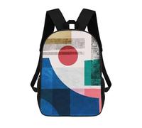 sinyumoney Modern Collage 02 Mochila Infantil Para Niñas Y Niños, Mochila De Día, Escuela Primaria, Perfecta Para La Vuelta Al Cole O Educación Física, Regalos Y Viajes 17inch