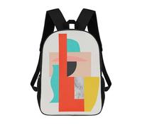 sinyumoney Modern Collage 6 Mochila Infantil Para Niñas, Mochila Escolar 3D, Mochila Para Niños Pequeños, Mochila Informal De Día, Mochila Escolar De Moda 17inch