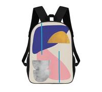 sinyumoney Modern Collage D Mochila Escolar De Moda Para Material Escolar, Mochila Impermeable Informal Para Niños/niñas/adolescentes 17inch