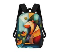 sinyumoney Modern Cubism Capybara Mochila De Moda Para Papelería, Impermeable, Informal, Para Adolescentes, Niños, Mujeres Y Hombres 17inch