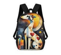 sinyumoney Modern Cubism Dog Mochilas Escolares Para La Escuela, Secundaria, Preparatoria Y Universidad. Mochilas De Viaje Para La Escuela/trabajo/viajes. 17inch
