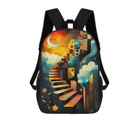 sinyumoney Modern Cubism Stairway Mochila Mochila Informal Para El Día A Día Escuela Trabajo Viajes Bolsa - Perfecta Para Viajes, Trabajo Y Uso Diario 17inch