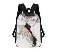 sinyumoney Modern Geisha Mochila Escolar Infantil Impresa En 3D 17inch Mochilas Escolares Para Niños, Estilo Casual Y Moderno, Mochilas De Viaje De Alta Capacidad
