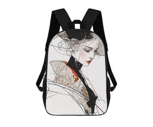 sinyumoney Modern Geisha Mochila Escolar Infantil Impresa En 3D 17inch Mochilas Escolares Para Niños, Estilo Casual Y Moderno, Mochilas De Viaje De Alta Capacidad