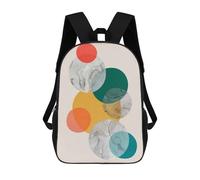 sinyumoney Modern Geometry 11 Mochila Escolar De Moda Para Material Escolar, Mochila Impermeable Informal Para Niños/niñas/adolescentes 17inch
