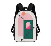 sinyumoney Modern Geometry 4 Mochilas Infantiles Impresas En 3D, Mochilas De Moda Informales, Mochilas De Viaje Bonitas, Mochilas Informales Para Exteriores Para Niños Y Niñas 17inch