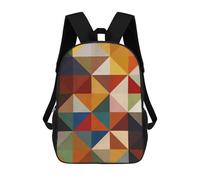Sinyumoney Modern Geometry 7 Mochila escolar para adolescentes, impresa en 3D, ajustable, con bolsillos a la moda, para niños, niñas, estudiantes y adolescentes, Colorido patrón C, 17"