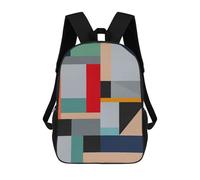 sinyumoney Modern Geometry II Mochila Escolar Mochilas Escolares Para Niñas Y Niños Mochila Con Bolsillo Mochila Escolar De Moda Mochila Infantil 17inch