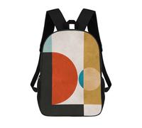 sinyumoney Modern Shapes 2 Mochilas Para Niños Mochila Escolar Mochila Escolar Impresa En 3D Para Niños Estudiantes De Primaria Y Secundaria 17inch