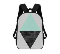 sinyumoney Modern Shapes XI Mochila Infantil Para Niñas, Mochila Escolar 3D, Mochila Para Niños Pequeños, Mochila Informal De Día, Mochila Escolar De Moda 17inch