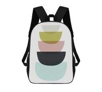 sinyumoney Modern Shapes XIII Mochila Infantil Para Niñas, Mochila Escolar 3D, Mochila Para Niños Pequeños, Mochila Informal De Día, Mochila Escolar De Moda 17inch