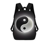 sinyumoney Modern Style Yin And Yang Mochila Escolar Mochila Para Niñas Y Niños Mochilas De Gran Capacidad Mochilas Ligeras Para Niños Y Estudiantes 17inch