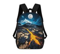 sinyumoney Molten Night Lava Flow Beneath A Full Moon Mochila Con Bolsillo Mochilas Impresas En 3D, Mochilas De Viaje, Mochilas Para Libros, Mochila Escolar Para Niños 17inch