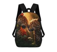 sinyumoney Money Lion Rich Dollars Mochila de día, mochila de negocios, mochila escolar impermeable para hombre/mujer, Jaguars Romantic Love Kiss, 17"