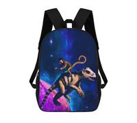 sinyumoney Monkey And Dinosaurus Mochilas Para Niños Mochila Escolar De Moda Mochila Escolar Impresa En 3D Para Niños Estudiantes De Primaria Y Secundaria 17inch