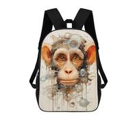 sinyumoney Monkey Art Foam Bubbles Mochila Ligera Para Aeropuerto, Estudiantes Universitarios, Niñas, Niños Y Adolescentes 17inch