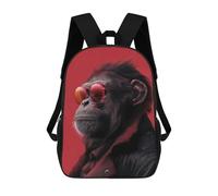 sinyumoney Monkey in Glasses Animal Mochila Infantil, Mochila Escolar Para Niños, Mochila Escolar Infantil Con Estampado 3D De Dibujos Animados, Mochila De Gran Capacidad Para Niños Y Niñas 17inch