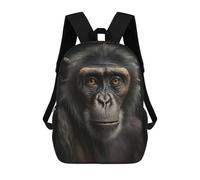 sinyumoney Monkey Portrait Mochila Infantil, Mochila Escolar De Gran Capacidad Para Estudiantes, Mochila Para Libros, Mochila Para Niños, Niñas, Adultos Y Adolescentes 17inch